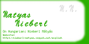 matyas nieberl business card